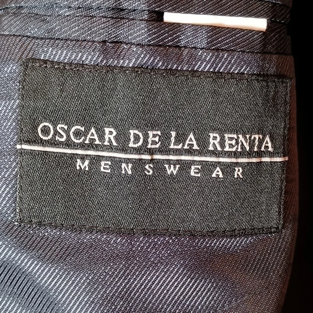 Oscar De La Renta Vintage Wool Houndstooth Sports Coat Size 50R